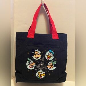 Disney Black Tote with Red Handles and Character Design